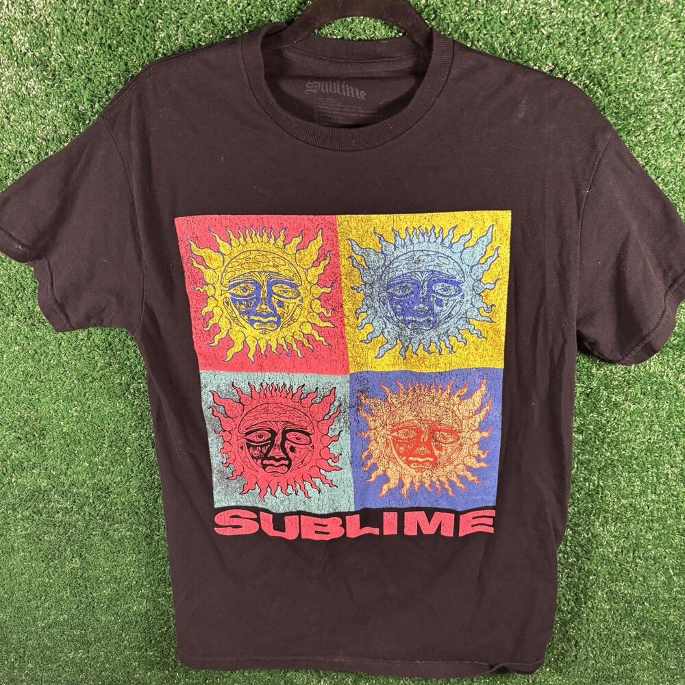 Sublime Band T-Shirt Men's S Black Pop Art Sun Graphic Vintage Style Rock Tee